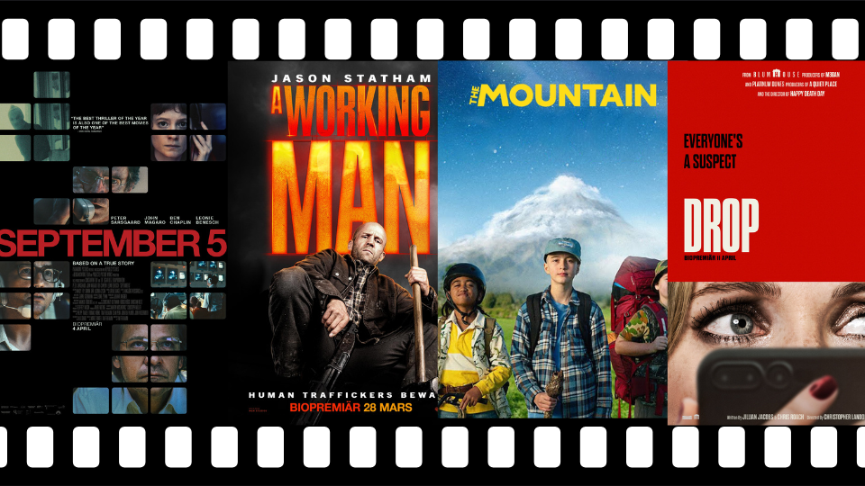 BilFilmaffisch på September 5, A Working man, the Mountain och Drop