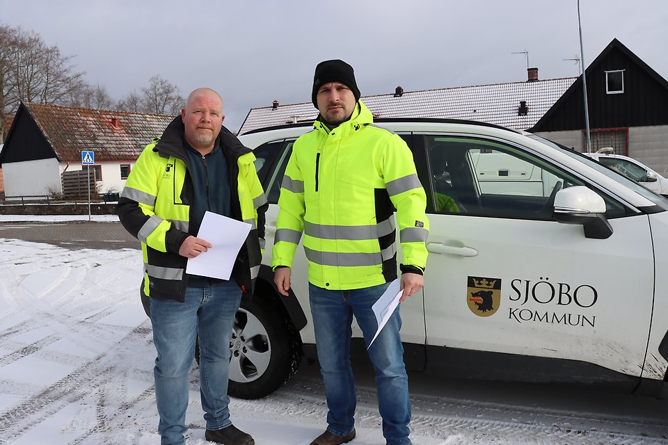 VA-ingenjörer Sjöbo kommun, Tomas Håkansson och Thomas Friholm.
