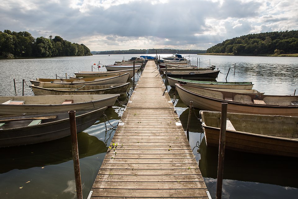 Båtplatser i Sövdesjön