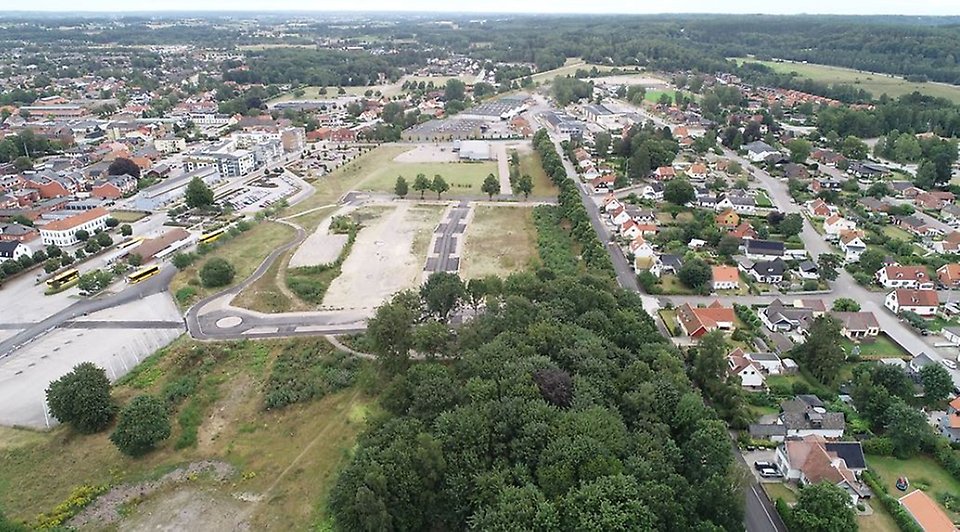 Vy över kvarteret Bränneriet i Sjöbo